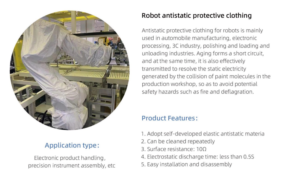 Robot antistatic protective clothing